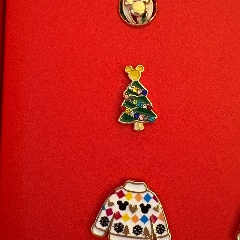 BaubleBar Disney Holiday Earrings - Gold, Green, Multicolor - Picture 2 of 5